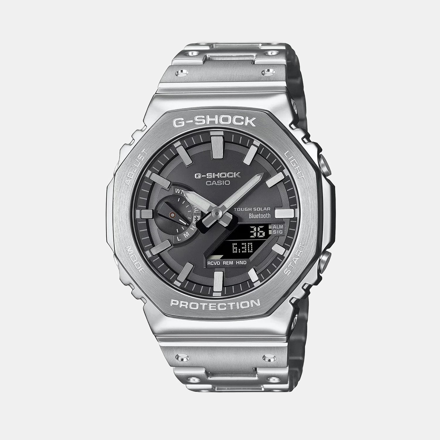 G-Shock Men Quartz Black Dial Analog-Digital Stainless Steel Watch G1638