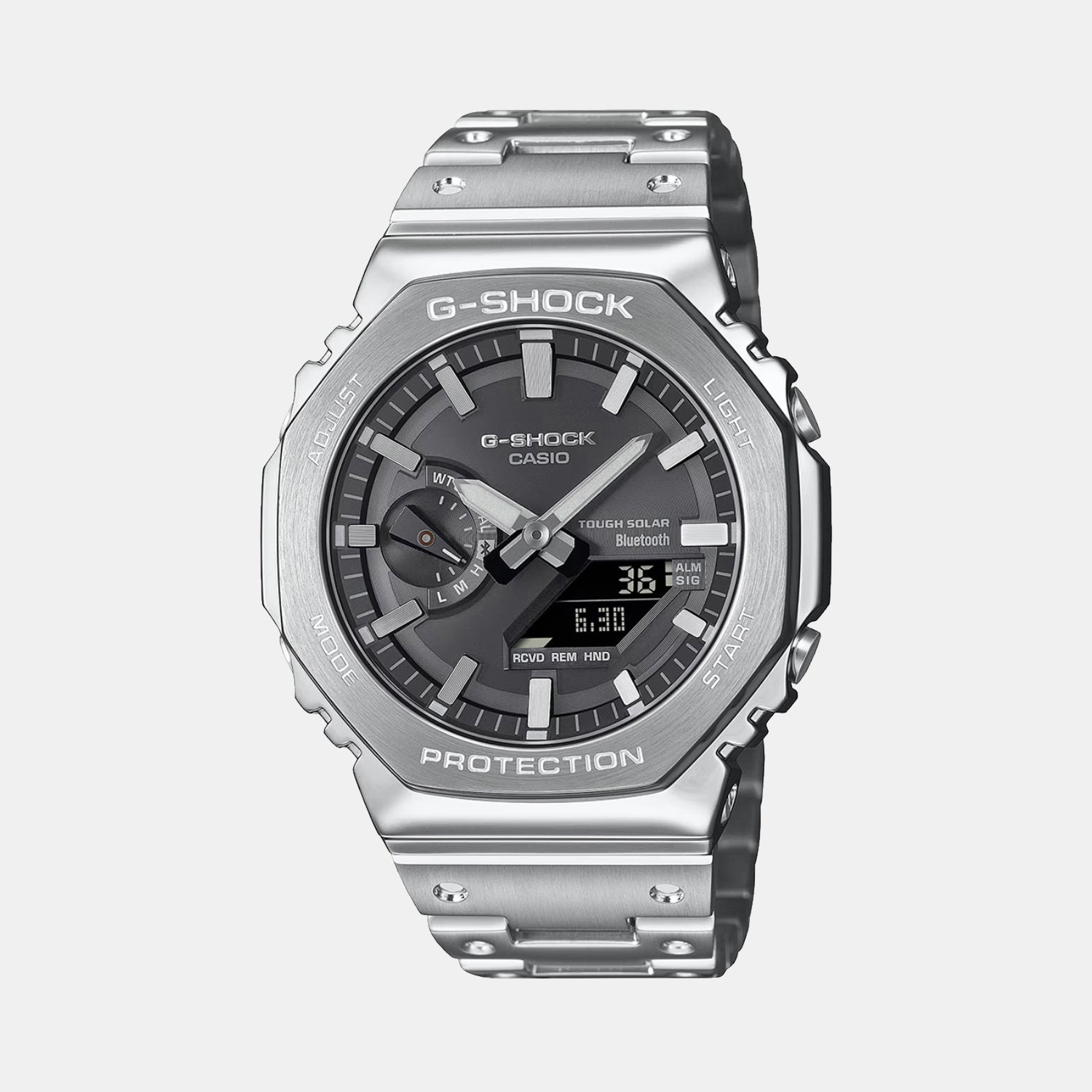 G-Shock Men Quartz Black Dial Analog-Digital Stainless Steel Watch G1638