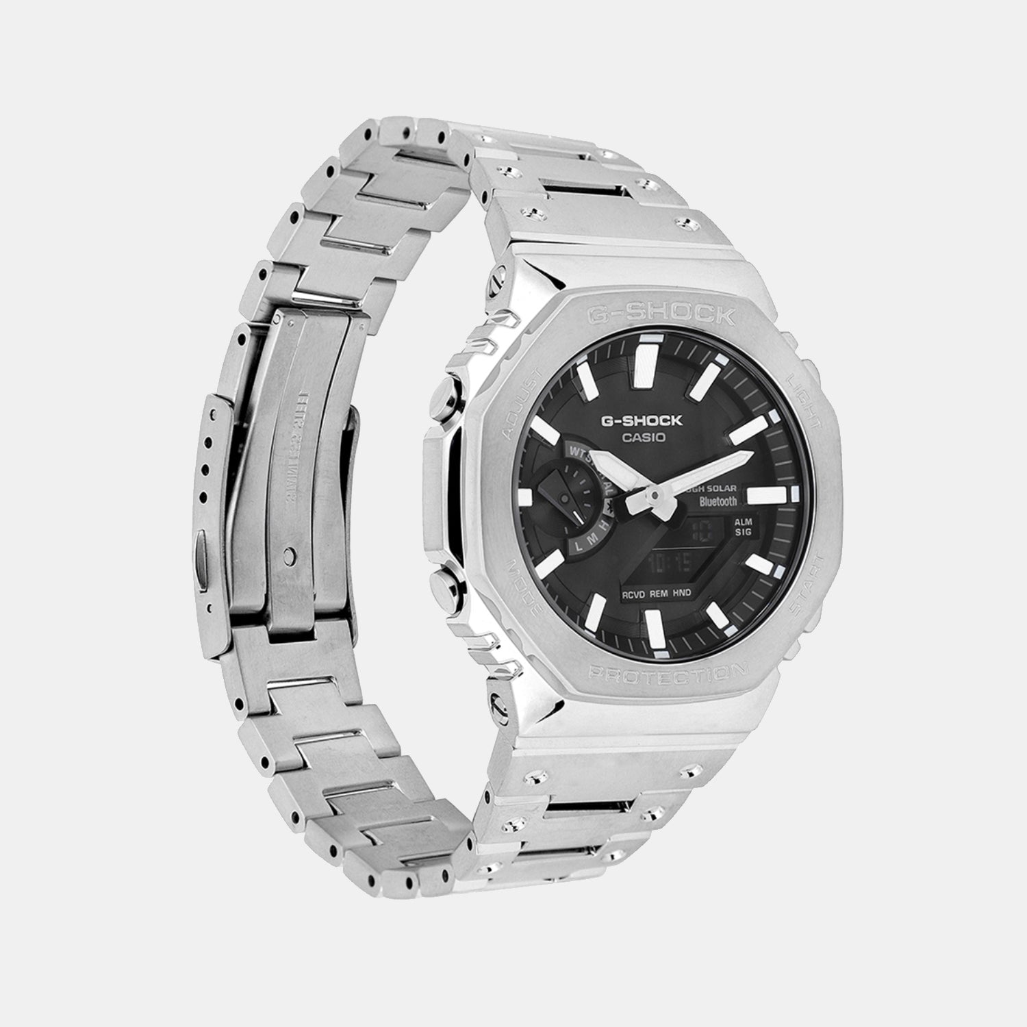 G-Shock Men Quartz Black Dial Analog-Digital Stainless Steel Watch G1638