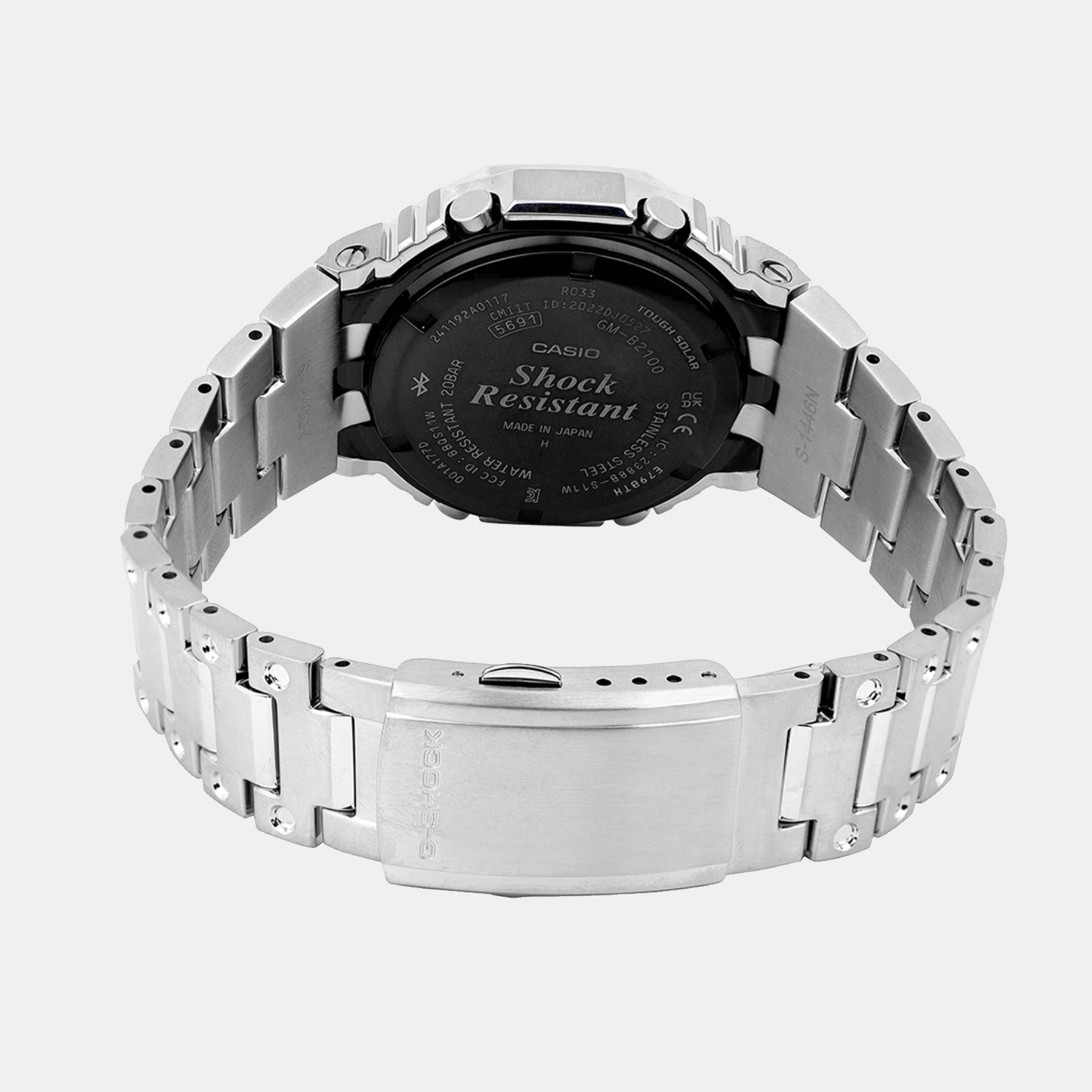 G-Shock Men Quartz Black Dial Analog-Digital Stainless Steel Watch G1638