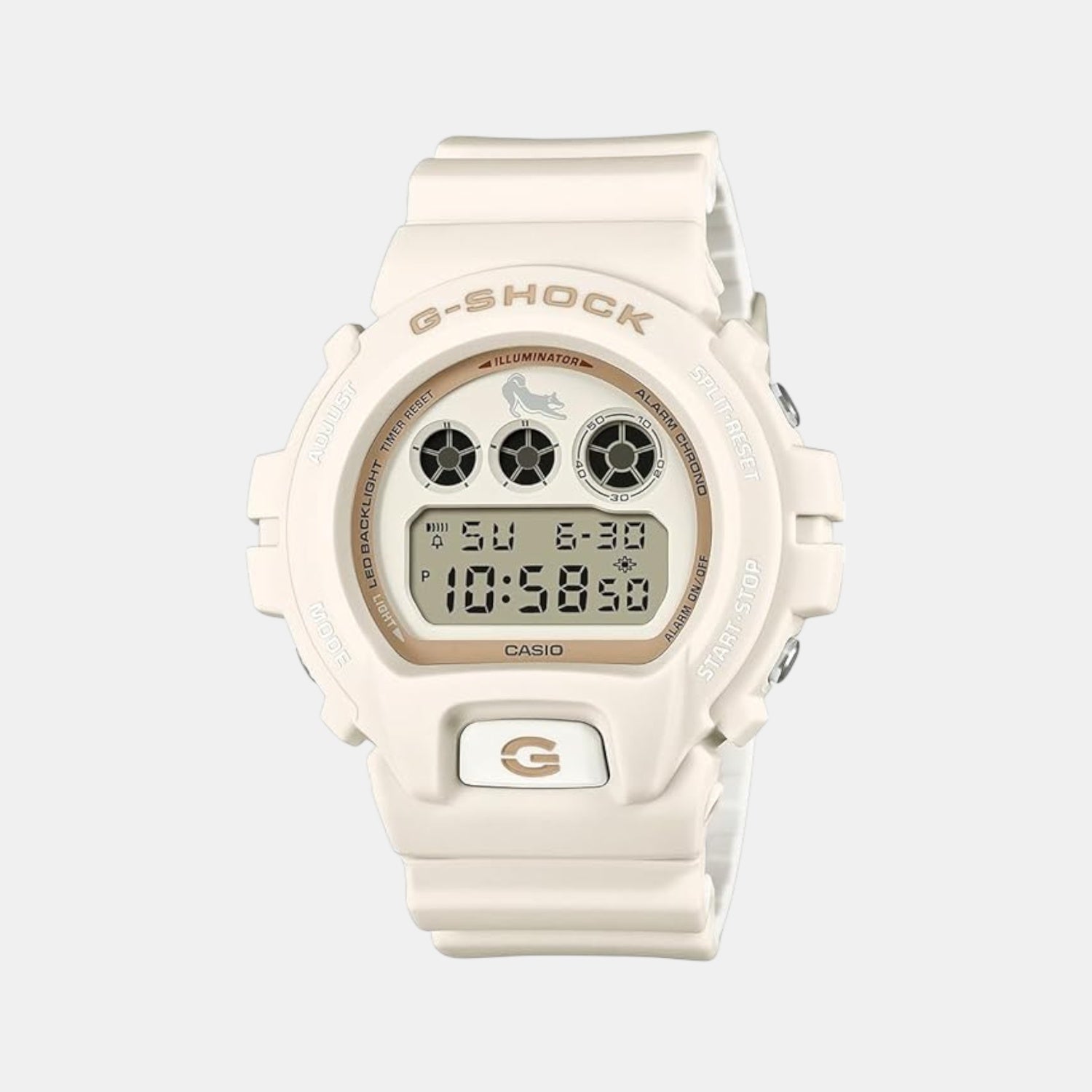 G-Shock Men Quartz Cream Dial Digital Resin Watch G1640
