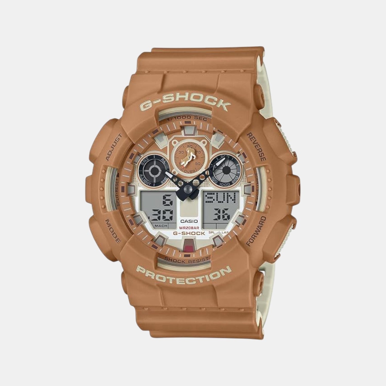 G-Shock Men Quartz Orange Dial Analog-Digital Resin Watch G1641