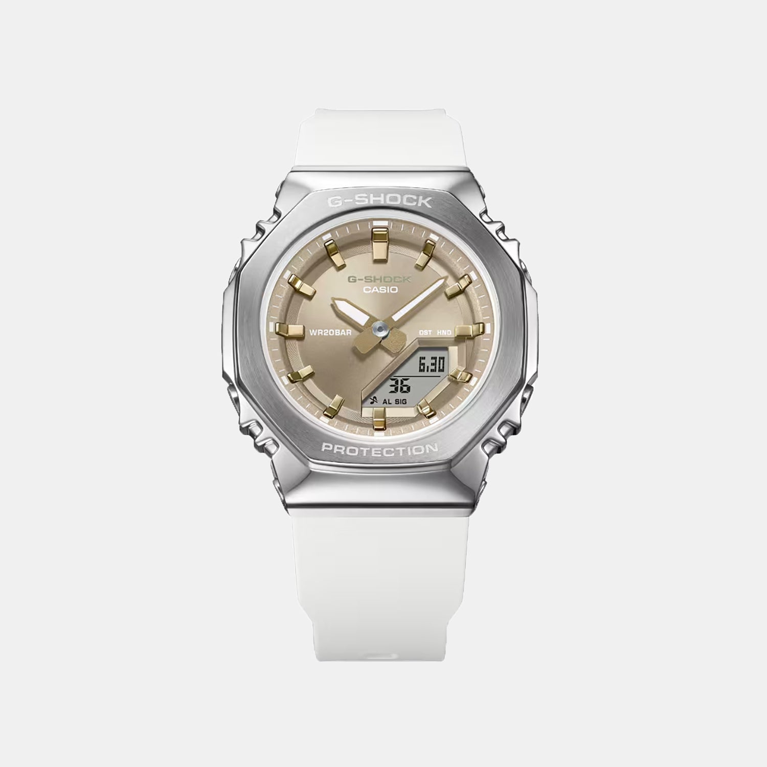 G-Shock Women Quartz Gold Dial Analog-Digital Resin Watch G1657