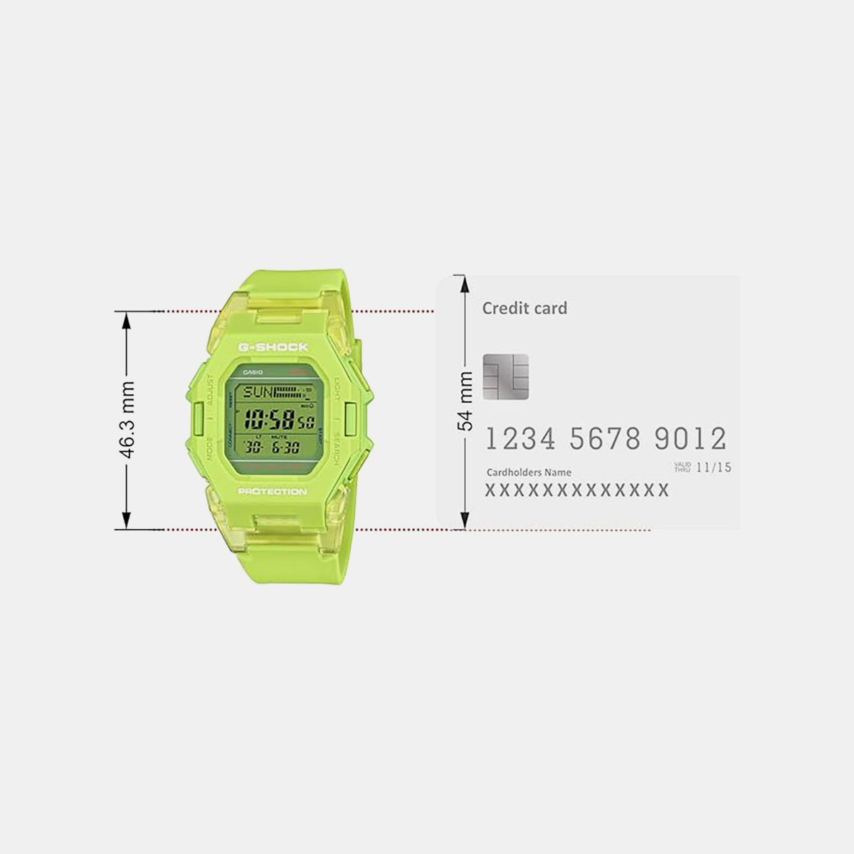G-Shock Men Quartz Green Dial Digital Resin Watch G1663
