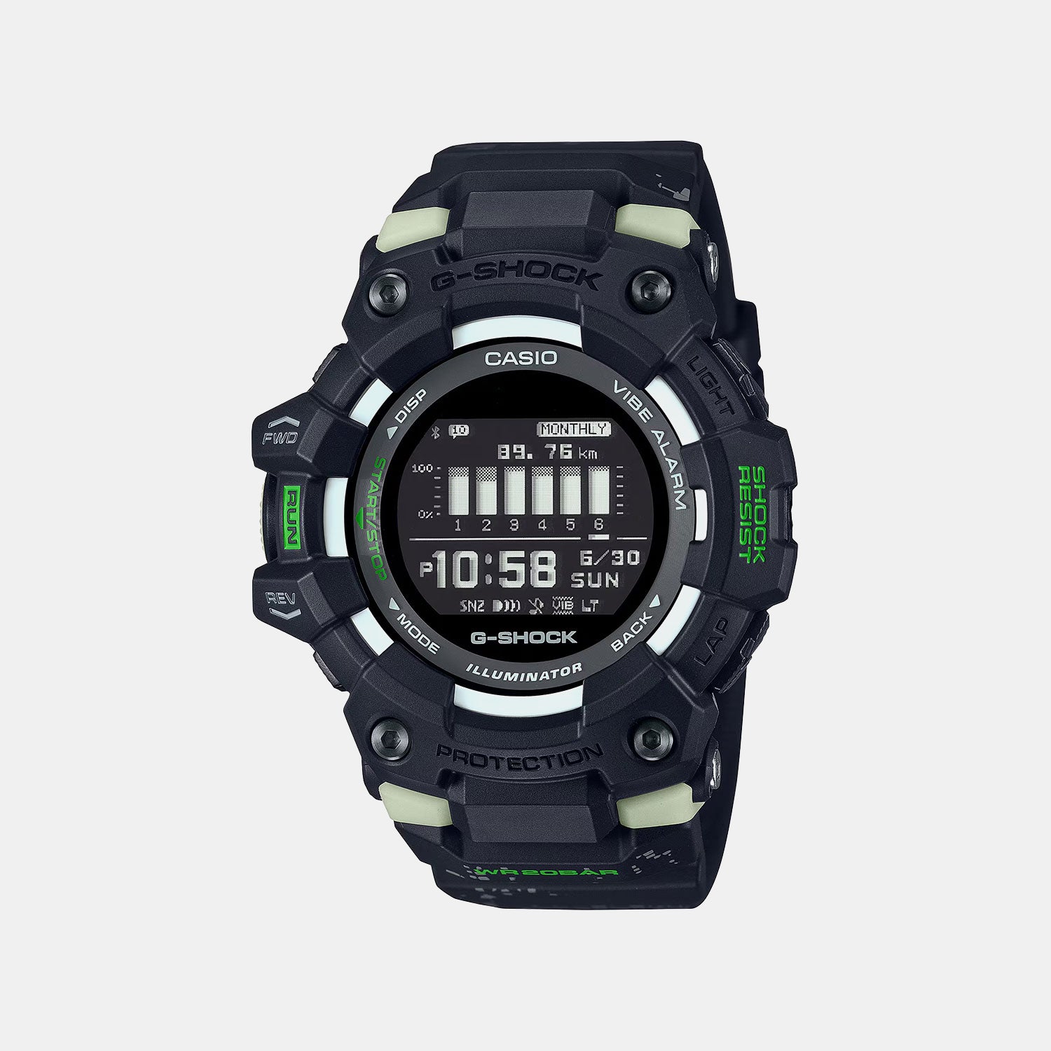 G-Shock Men Quartz Black Dial Digital Resin Watch G1665
