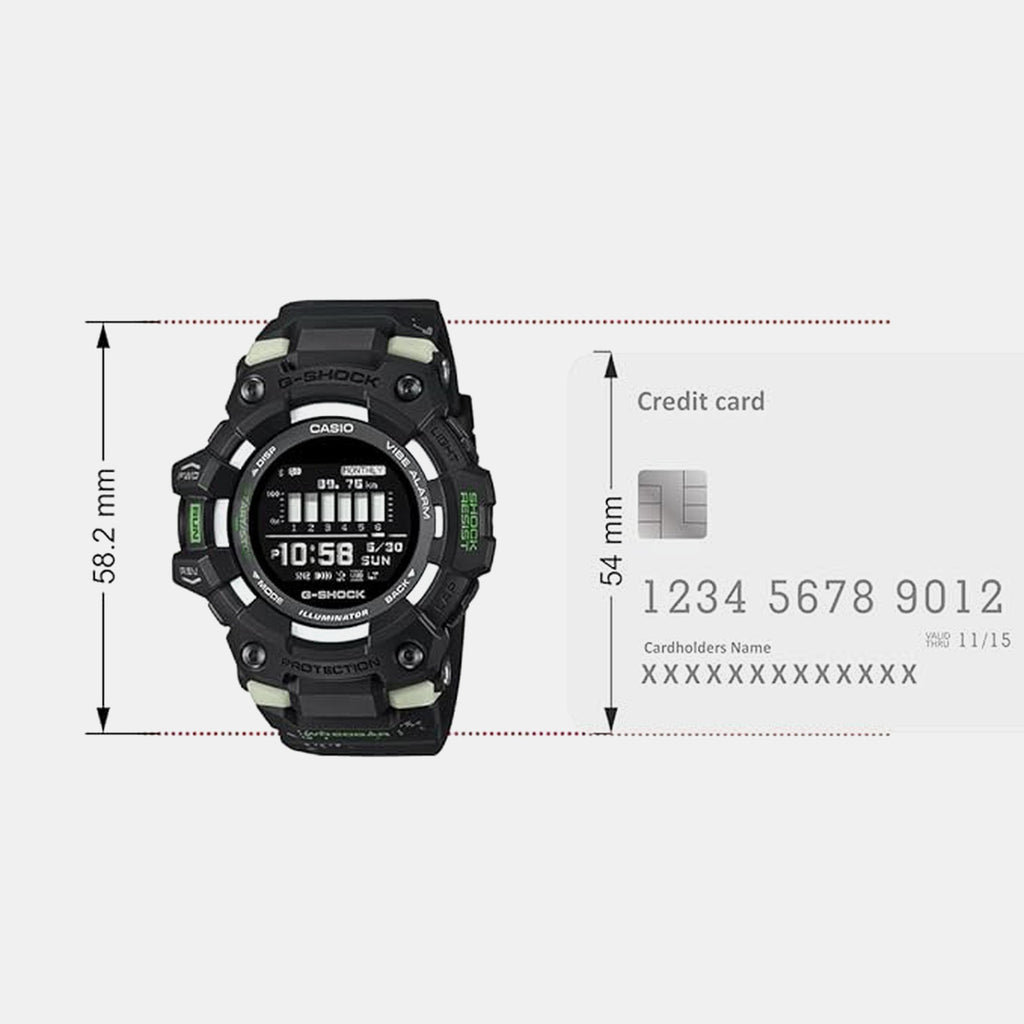G-Shock Men Quartz Black Dial Digital Resin Watch G1665