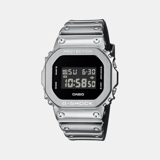 G-Shock Men Quartz Silver Dial Digital Resin Watch G1666