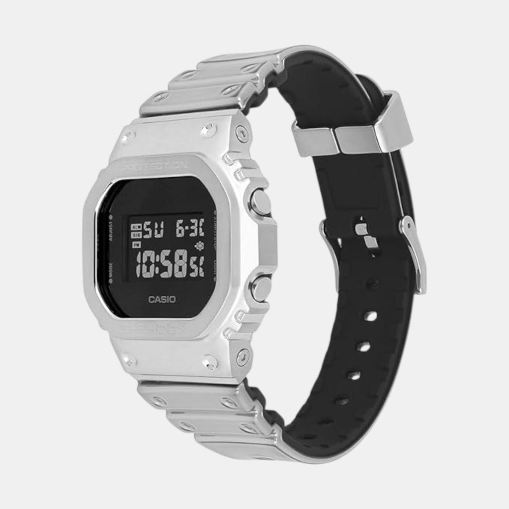 G-Shock Men Quartz Silver Dial Digital Resin Watch G1666