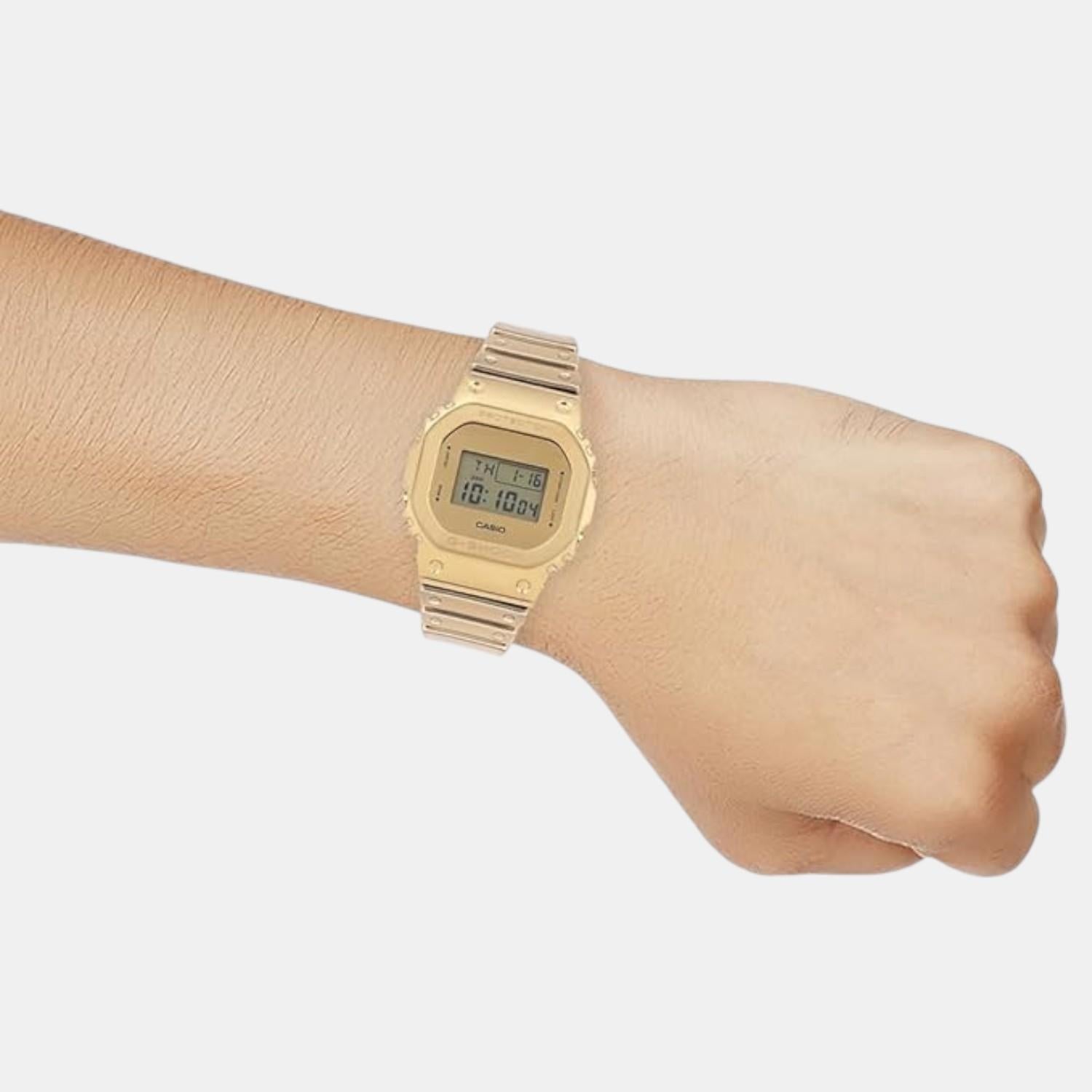 G-Shock Men Quartz Gold Dial Digital Resin Watch G1667