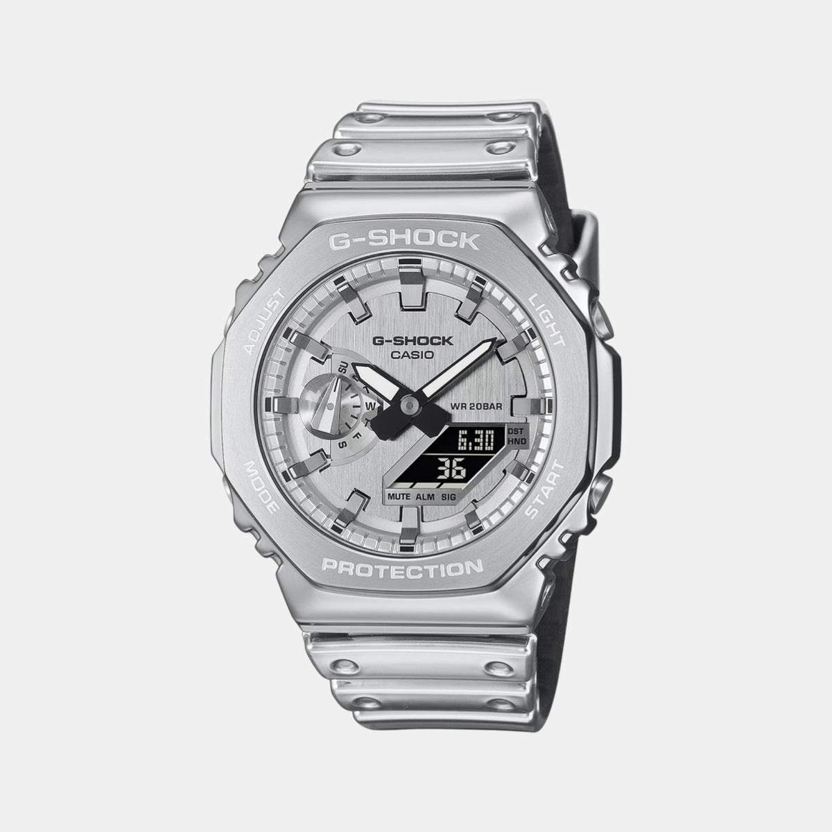 G-Shock Men Quartz Silver Dial Analog-Digital Resin Watch G1668