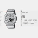 G-Shock Men Quartz Silver Dial Analog Resin Watch G1668