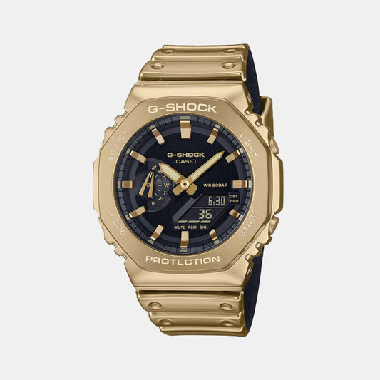 G-Shock Men Quartz Gold Dial Analog-Digital Resin Watch G1669