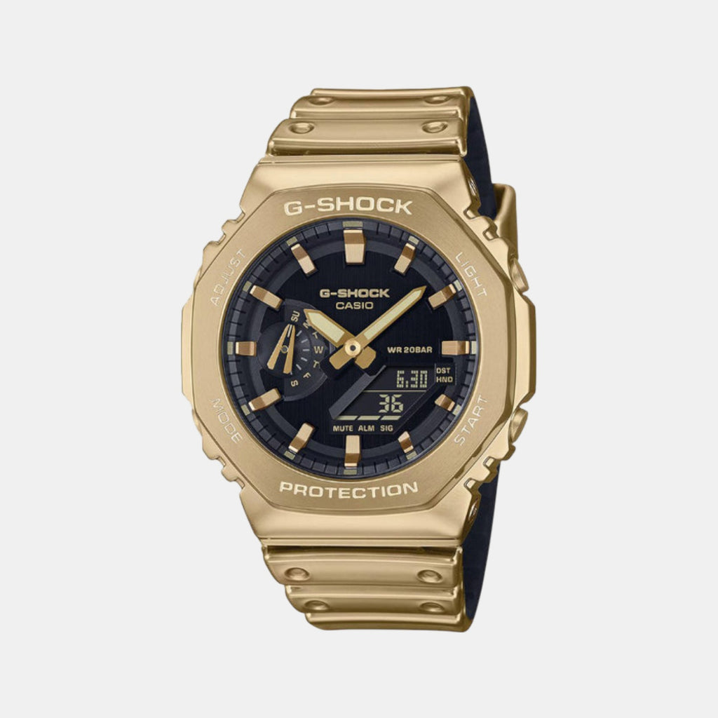 G-Shock Men Quartz Gold Dial Analog-Digital Resin Watch G1669