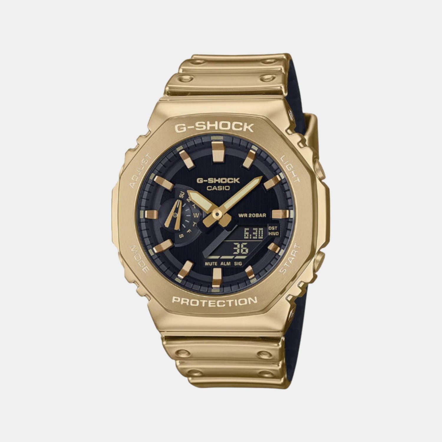 G-Shock Men Quartz Gold Dial Analog-Digital Resin Watch G1669