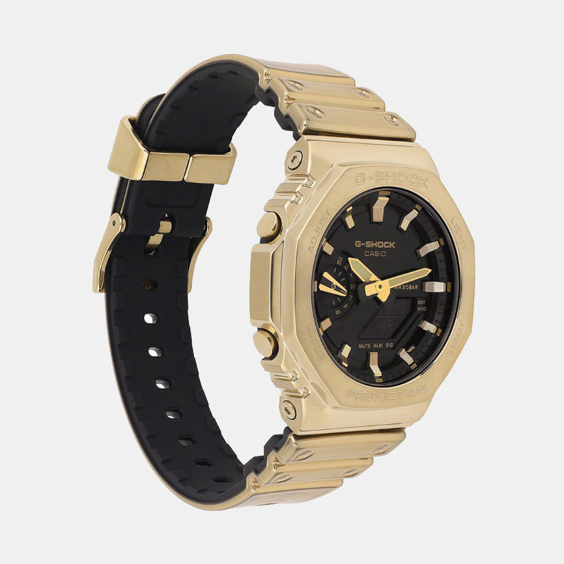 G-Shock Men Quartz Gold Dial Analog-Digital Resin Watch G1669