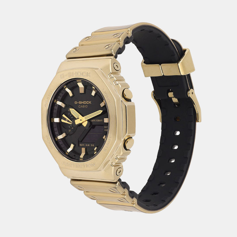 G-Shock Men Quartz Gold Dial Analog-Digital Resin Watch G1669