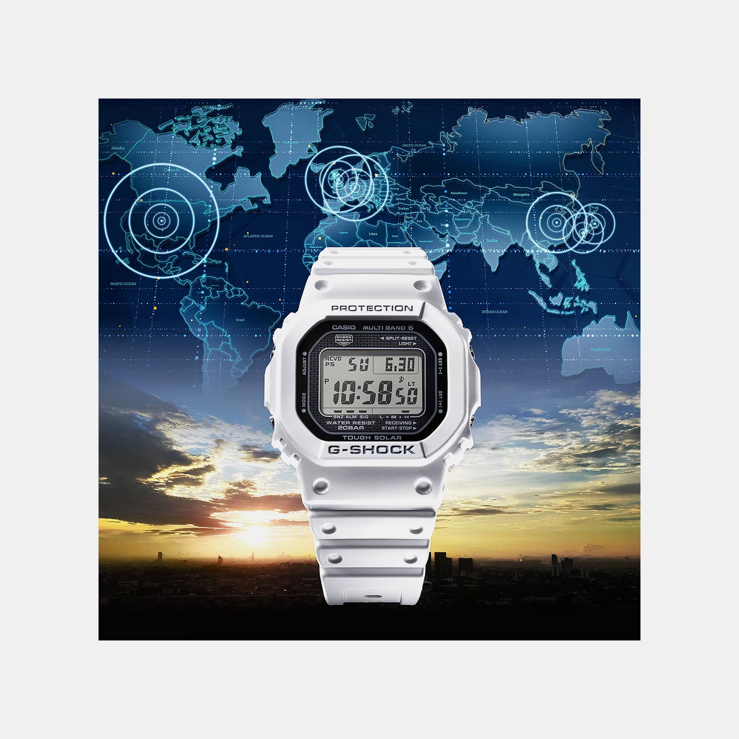 G-Shock Men Quartz Black Dial Digital Resin Watch G1671