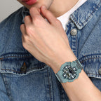 G-Shock Men Quartz Green Dial Analog-Digital Fabric Watch G1673