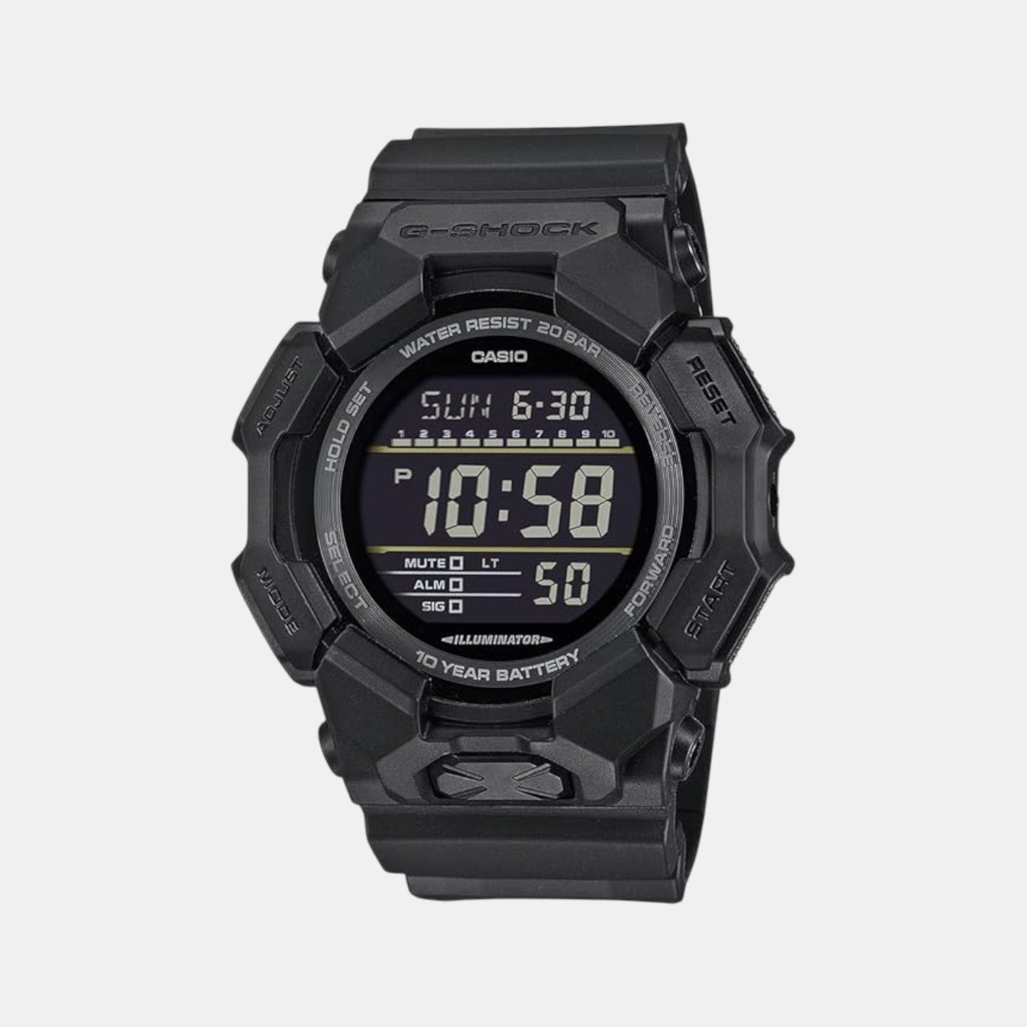 G-Shock Men Quartz Black Dial Digital Resin Watch G1674