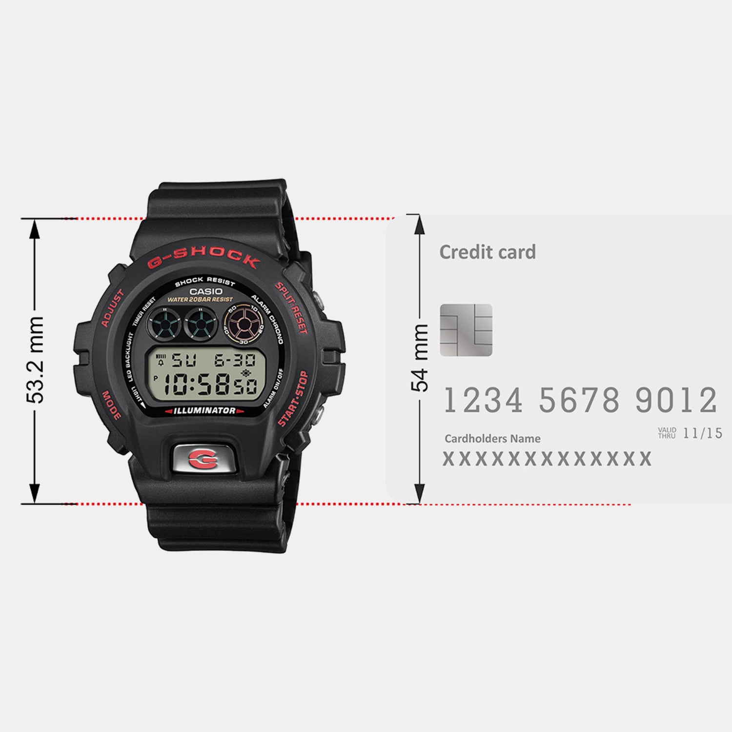 G-Shock Men Quartz Black Dial Digital Resin Watch G1676