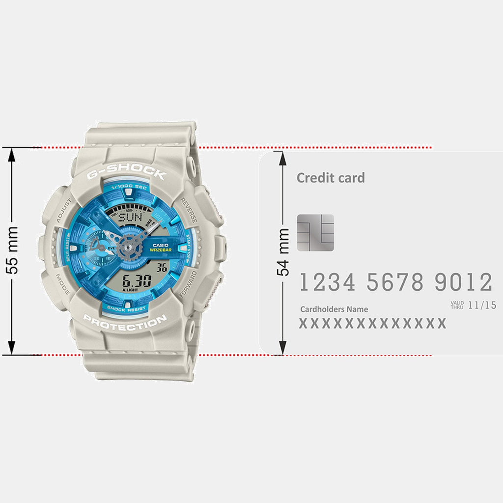 G-Shock Men Quartz Blue Dial Analog Resin Watch G1682