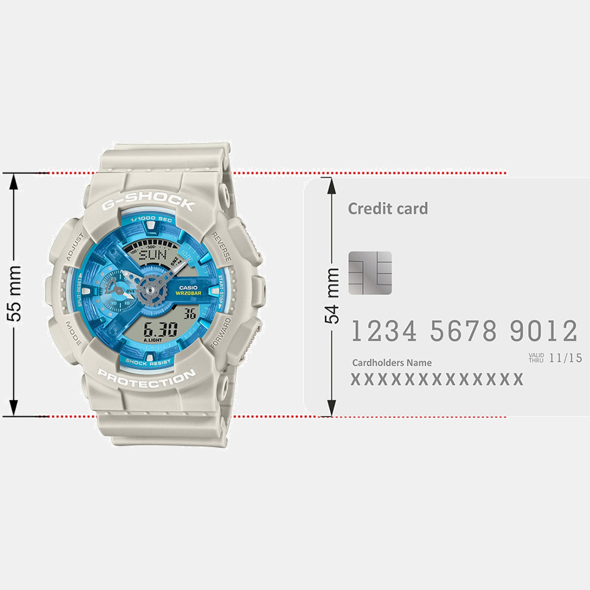 G-Shock Men Quartz Blue Dial Analog-Digital Resin Watch G1682