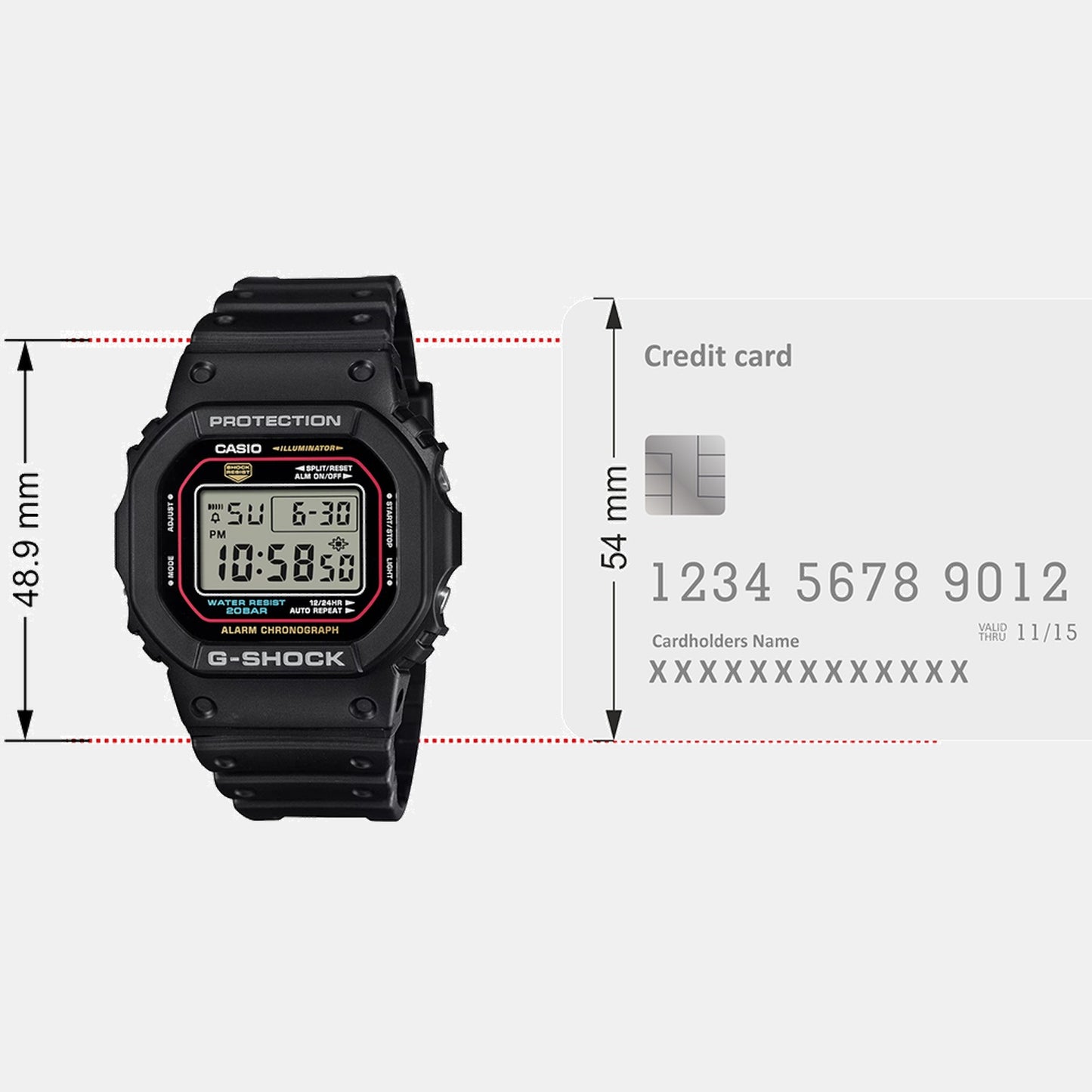 G-Shock Men Quartz Black Dial Digital Resin Watch G1683