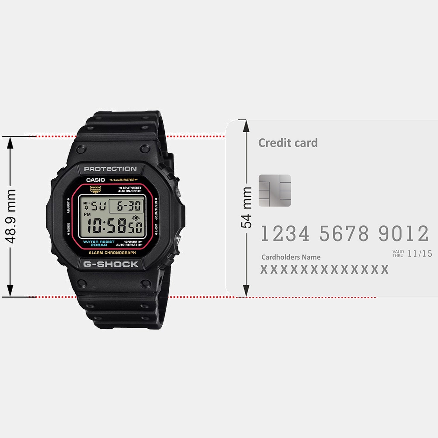 G-Shock Men Quartz Black Dial Digital Resin Watch G1683