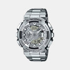 G-Shock Men Quartz Silver Dial Analog Stainless Steel Watch G1687
