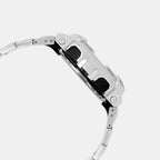 G-Shock Men Quartz Silver Dial Analog Stainless Steel Watch G1687