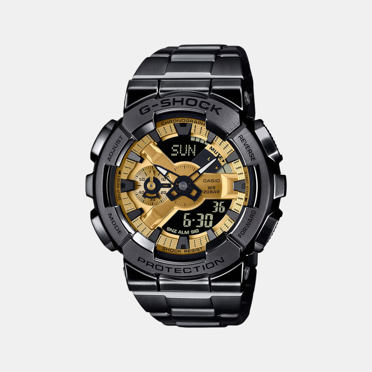 G-Shock Men Quartz Gold Dial Analog-Digital Stainless Steel Watch G1688