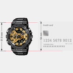 G-Shock Men Quartz Black Dial Analog Stainless Steel Watch G1688