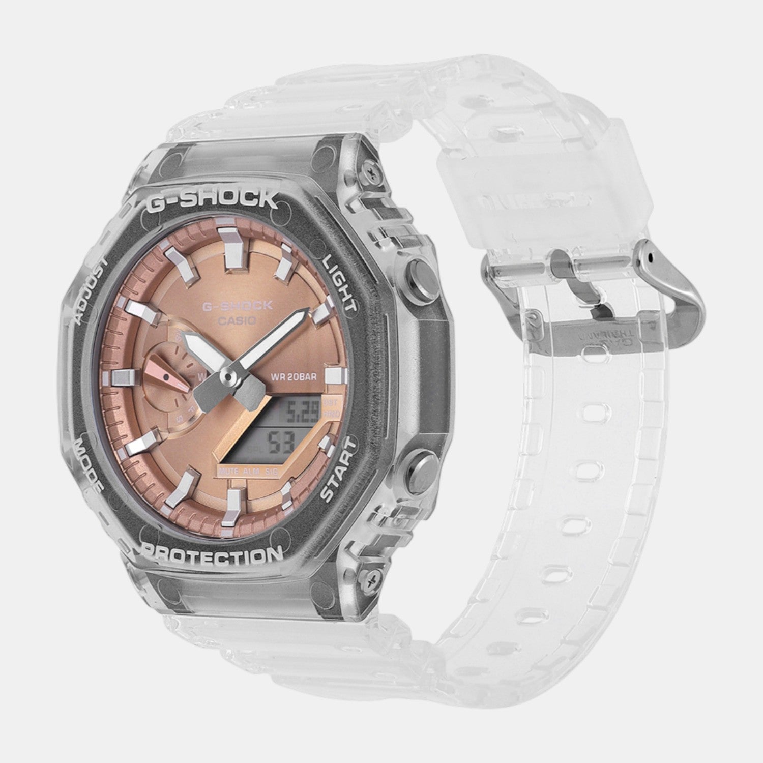 G-Shock Men Quartz Orange Dial Analog Resin Watch G1689