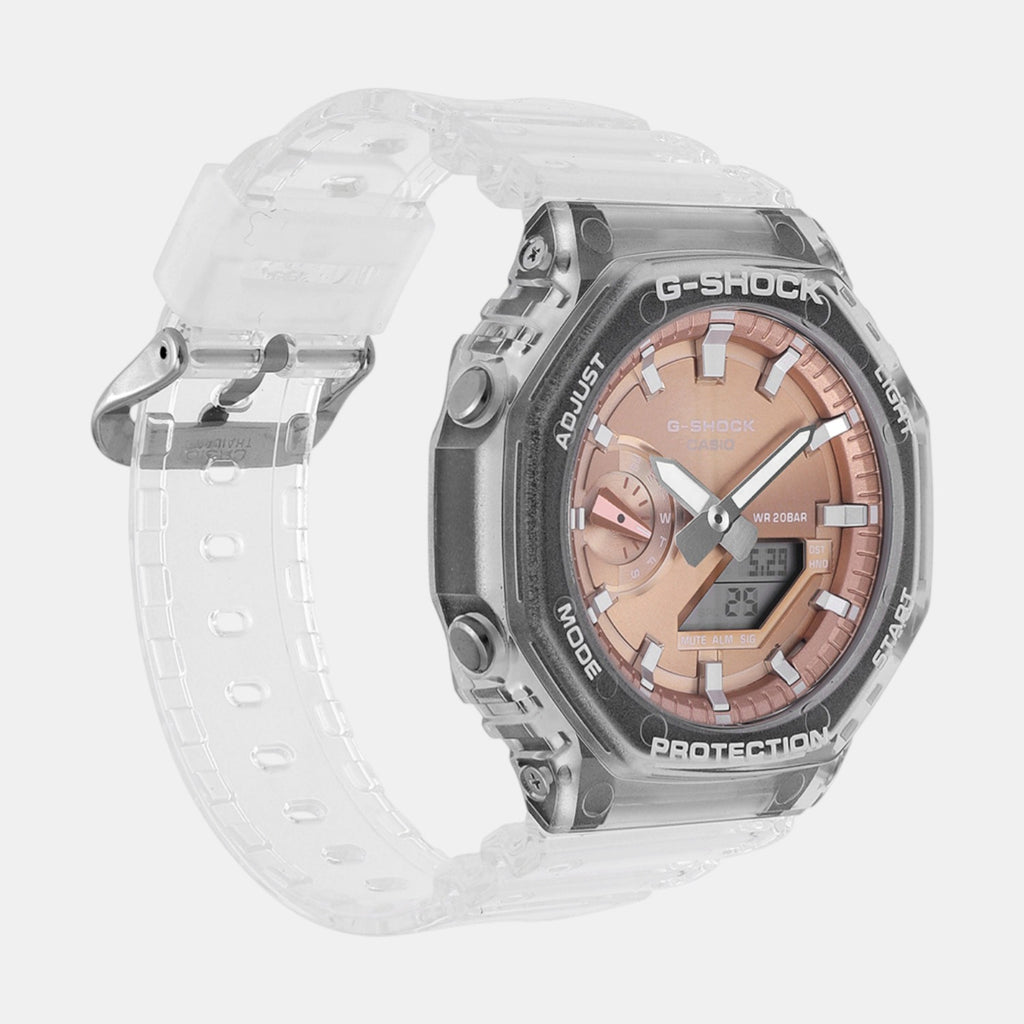 G-Shock Men Quartz Orange Dial Analog Resin Watch G1689