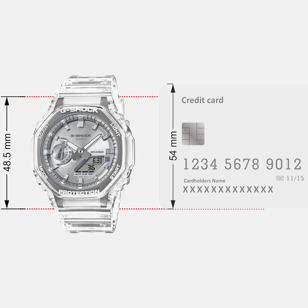 G-Shock Men Quartz Silver Dial Analog Resin Watch G1691