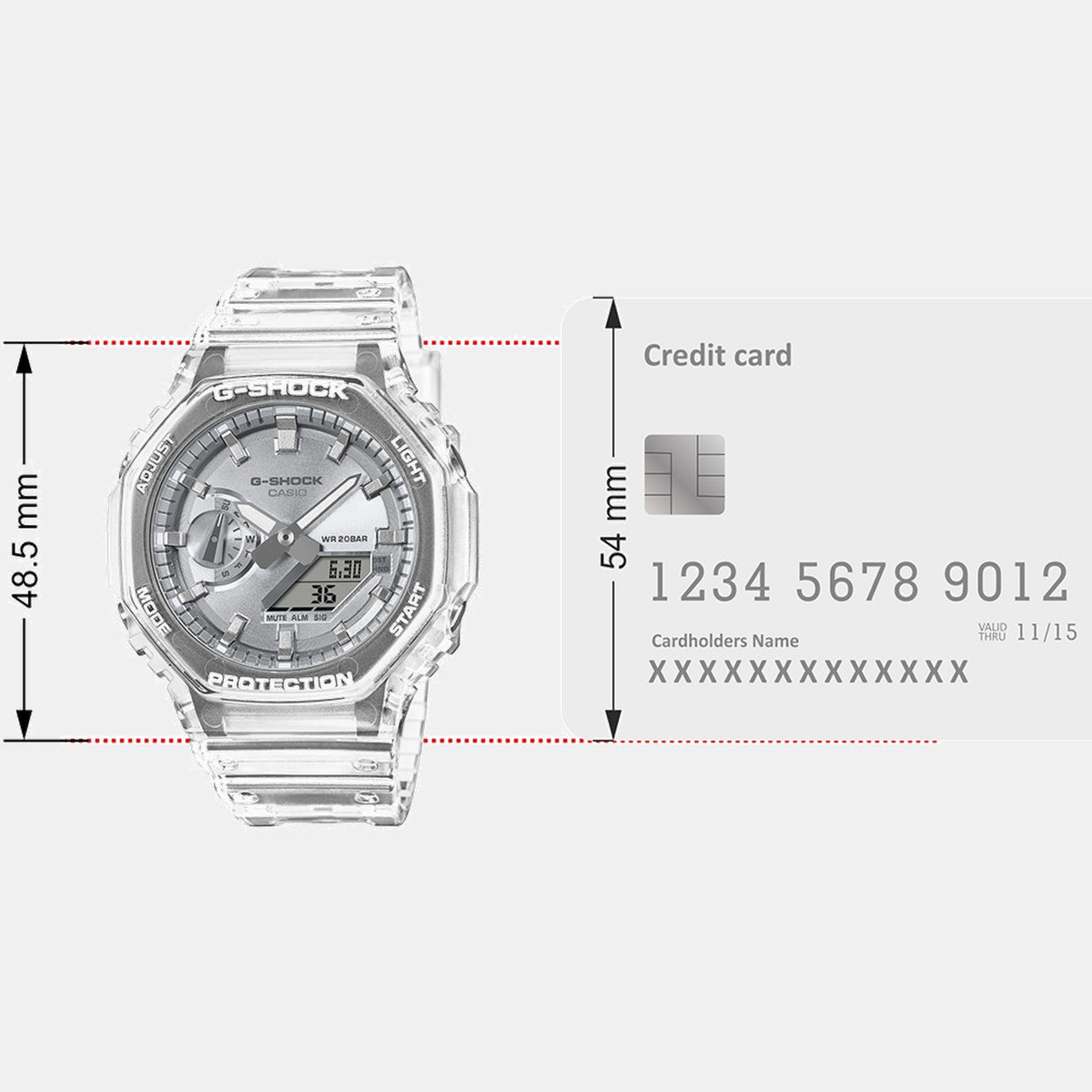 G-Shock Men Quartz Silver Dial Analog-Digital Resin Watch G1691