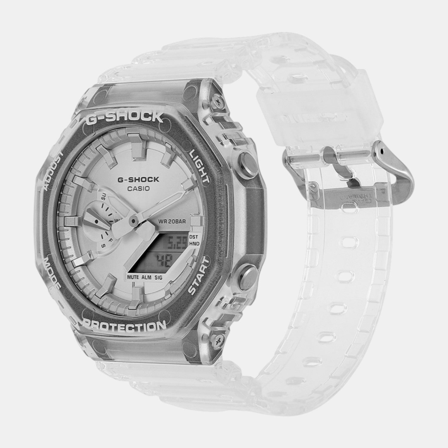 G-Shock Men Quartz Silver Dial Analog Resin Watch G1691