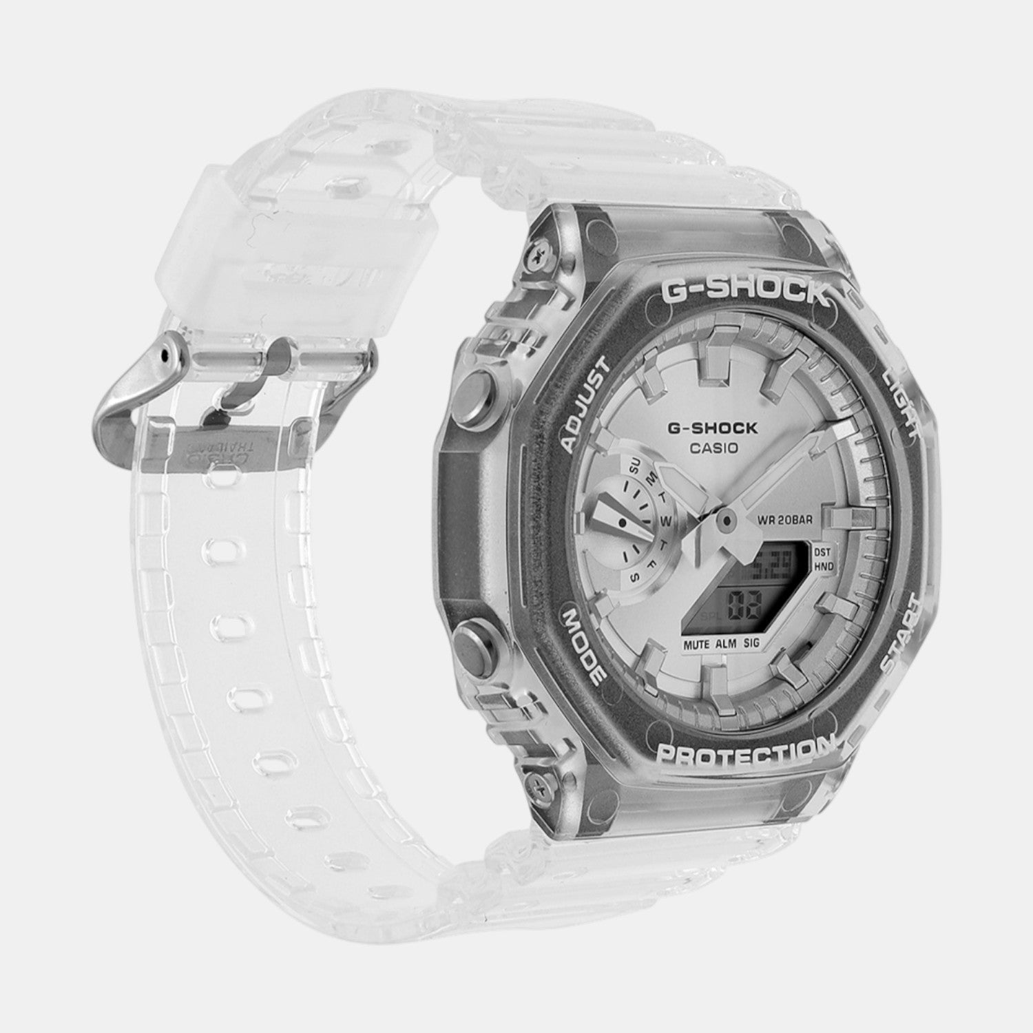 G-Shock Men Quartz Silver Dial Analog Resin Watch G1691
