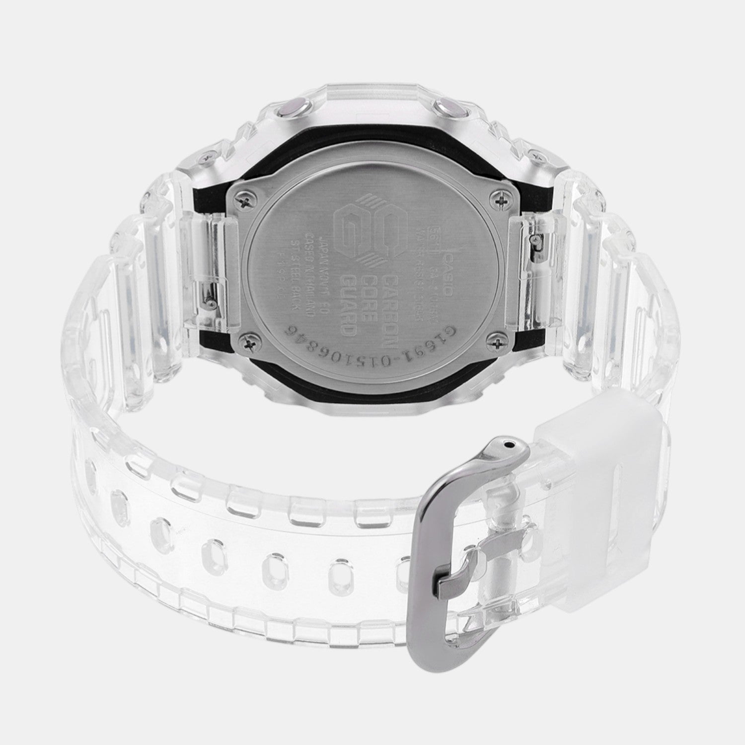 G-Shock Men Quartz Silver Dial Analog Resin Watch G1691