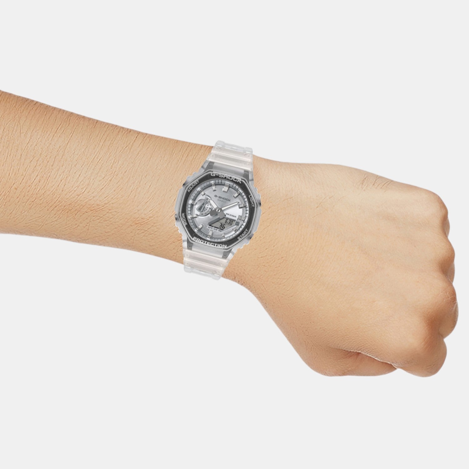 G-Shock Men Quartz Silver Dial Analog Resin Watch G1691