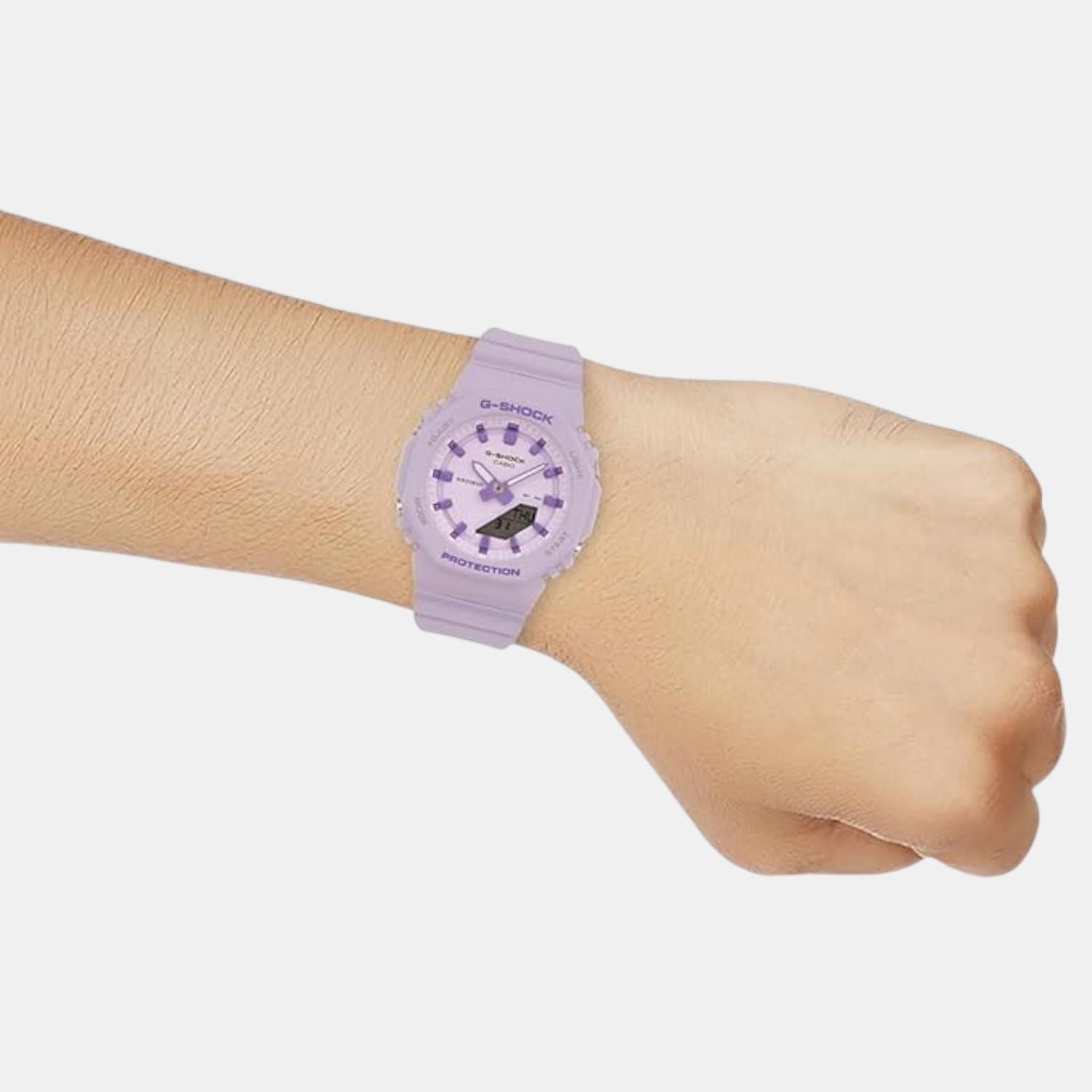 G-Shock Women Quartz Purple Dial Analog-Digital Resin Watch G1692