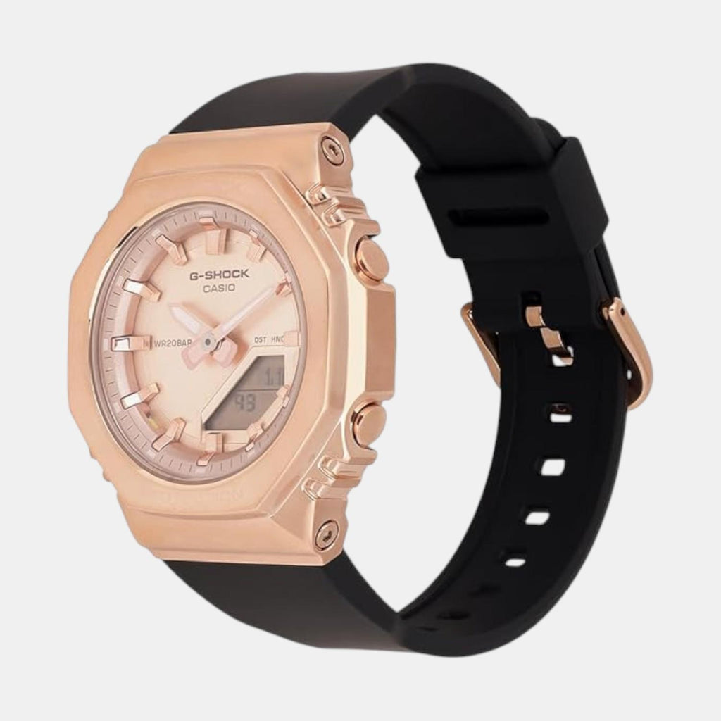 G-Shock Women Quartz Rose Gold Dial Analog-Digital Resin Watch G1693
