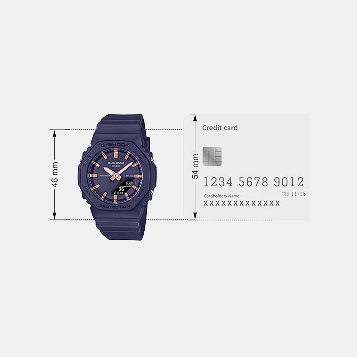 G-Shock Women Quartz Navy Dial Analog-Digital Resin Watch G1698