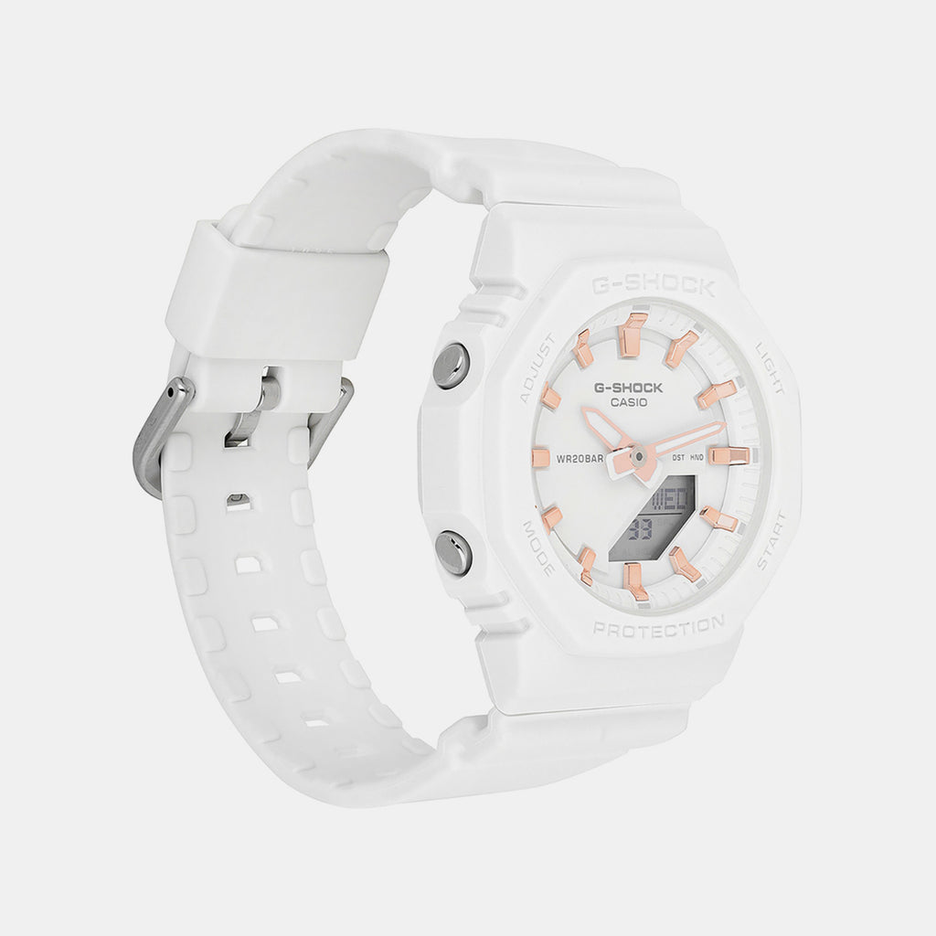 G-Shock Women Quartz White Dial Analog Resin Watch G1700