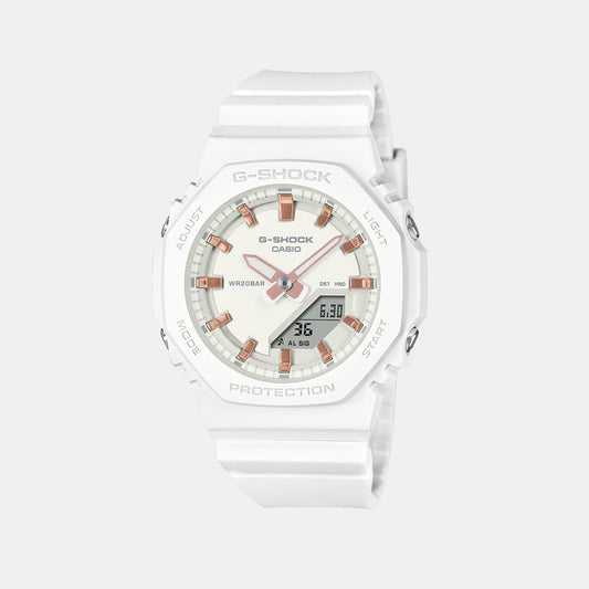 G-Shock Women Quartz White Dial Analog Resin Watch G1700