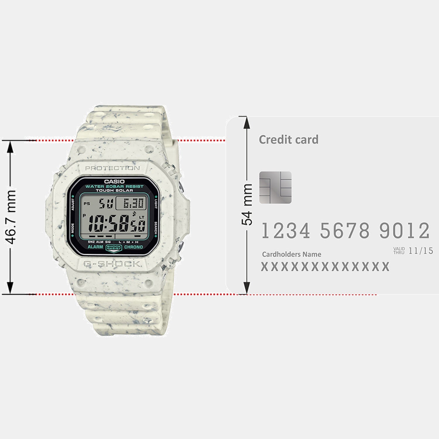 G-Shock Men Quartz Black Dial Digital Resin Watch G1703