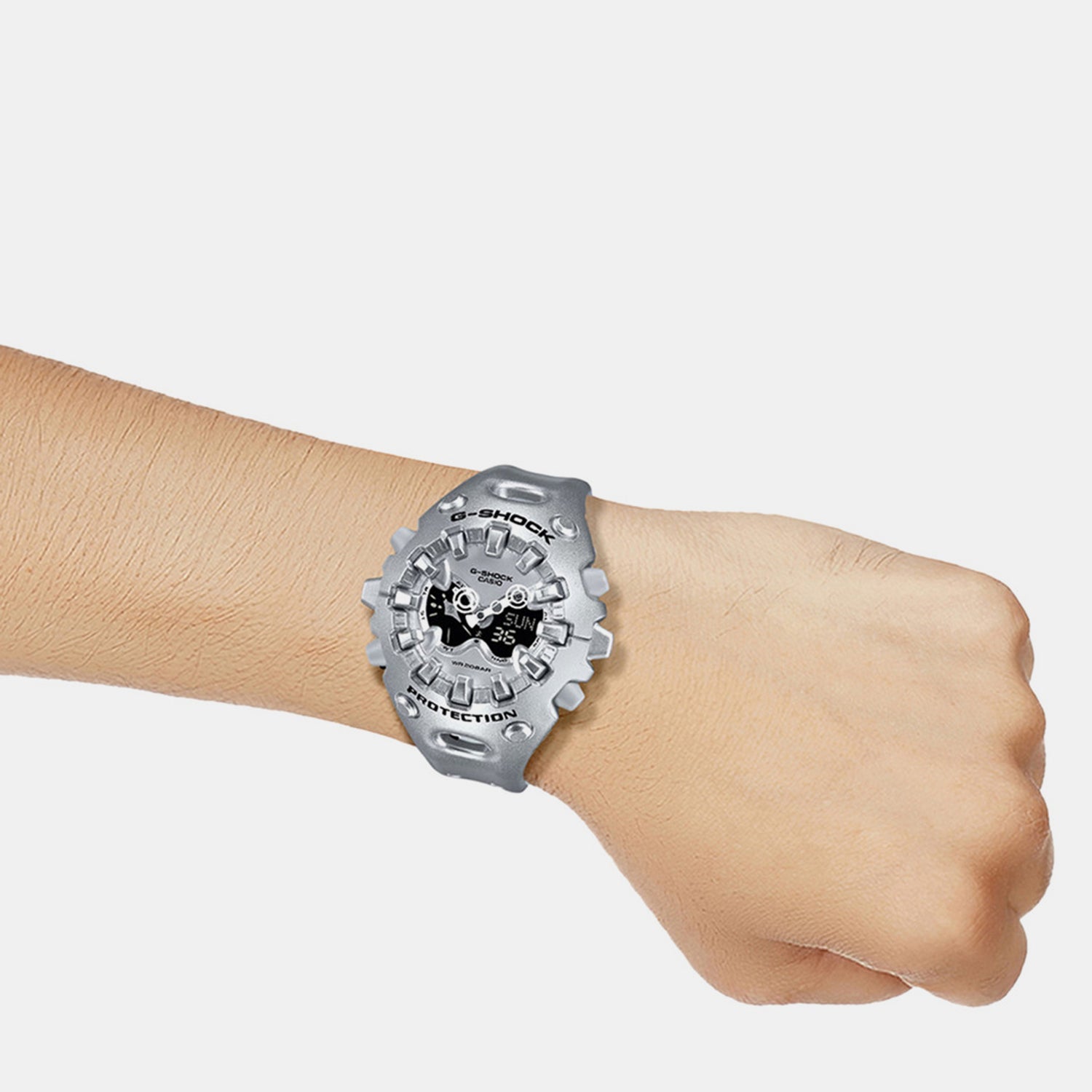 G-Shock Men Quartz Silver Dial Analog-Digital Resin Watch G1705