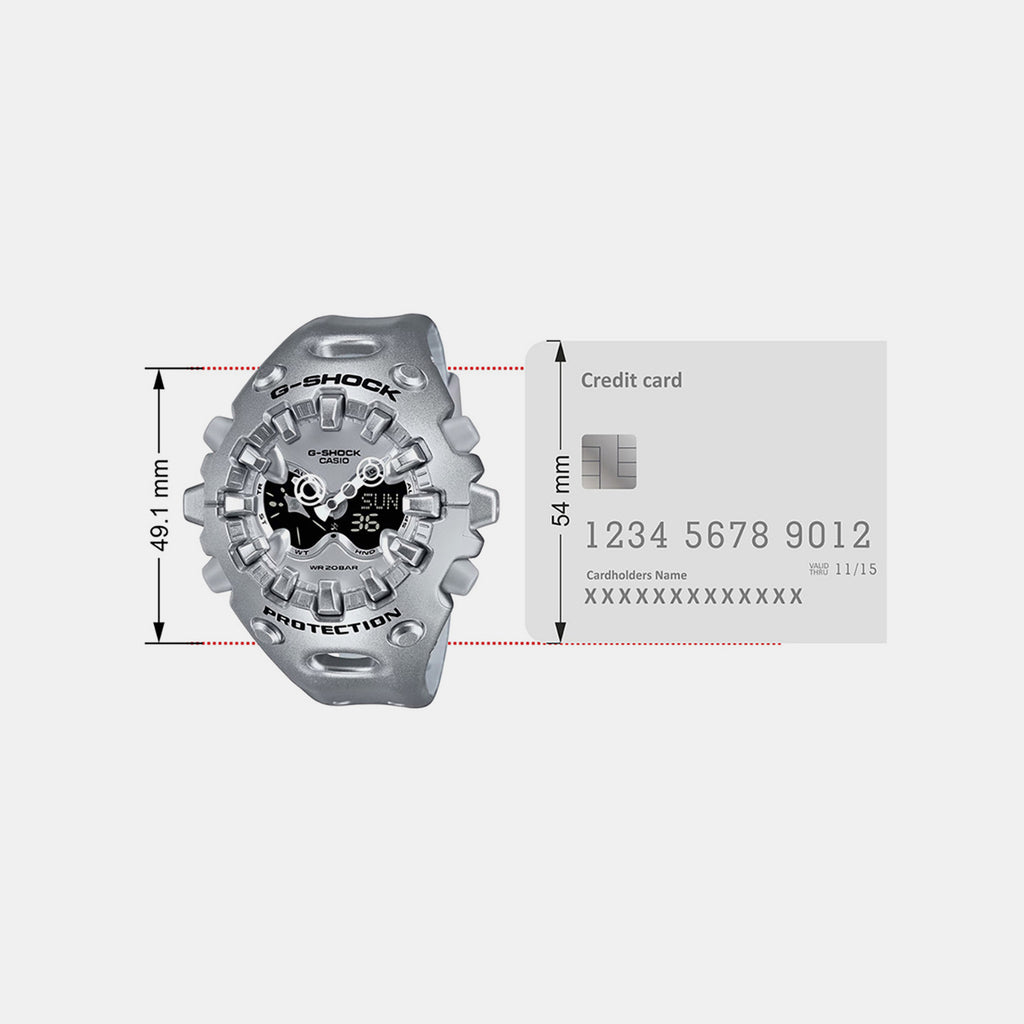 G-Shock Men Quartz Silver Dial Analog-Digital Resin Watch G1705