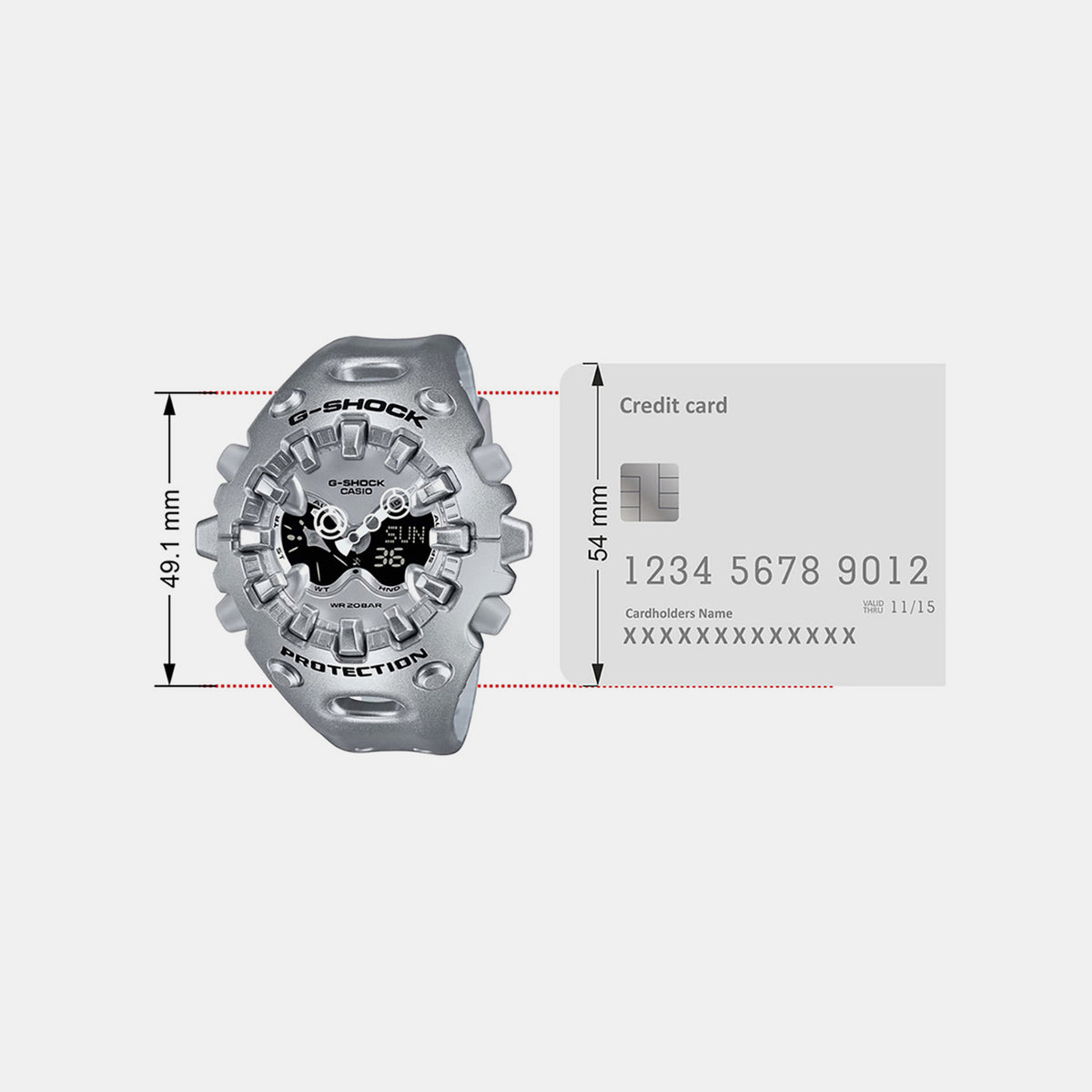 G-Shock Men Quartz Silver Dial Analog-Digital Resin Watch G1705