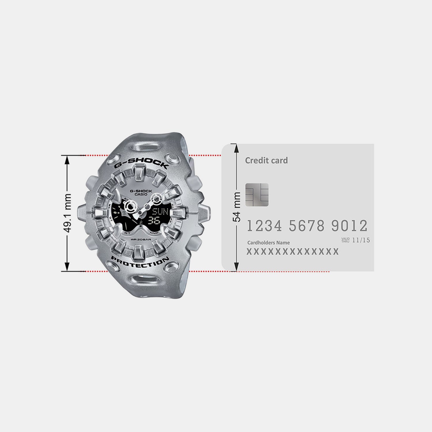 G-Shock Men Quartz Silver Dial Analog-Digital Resin Watch G1705